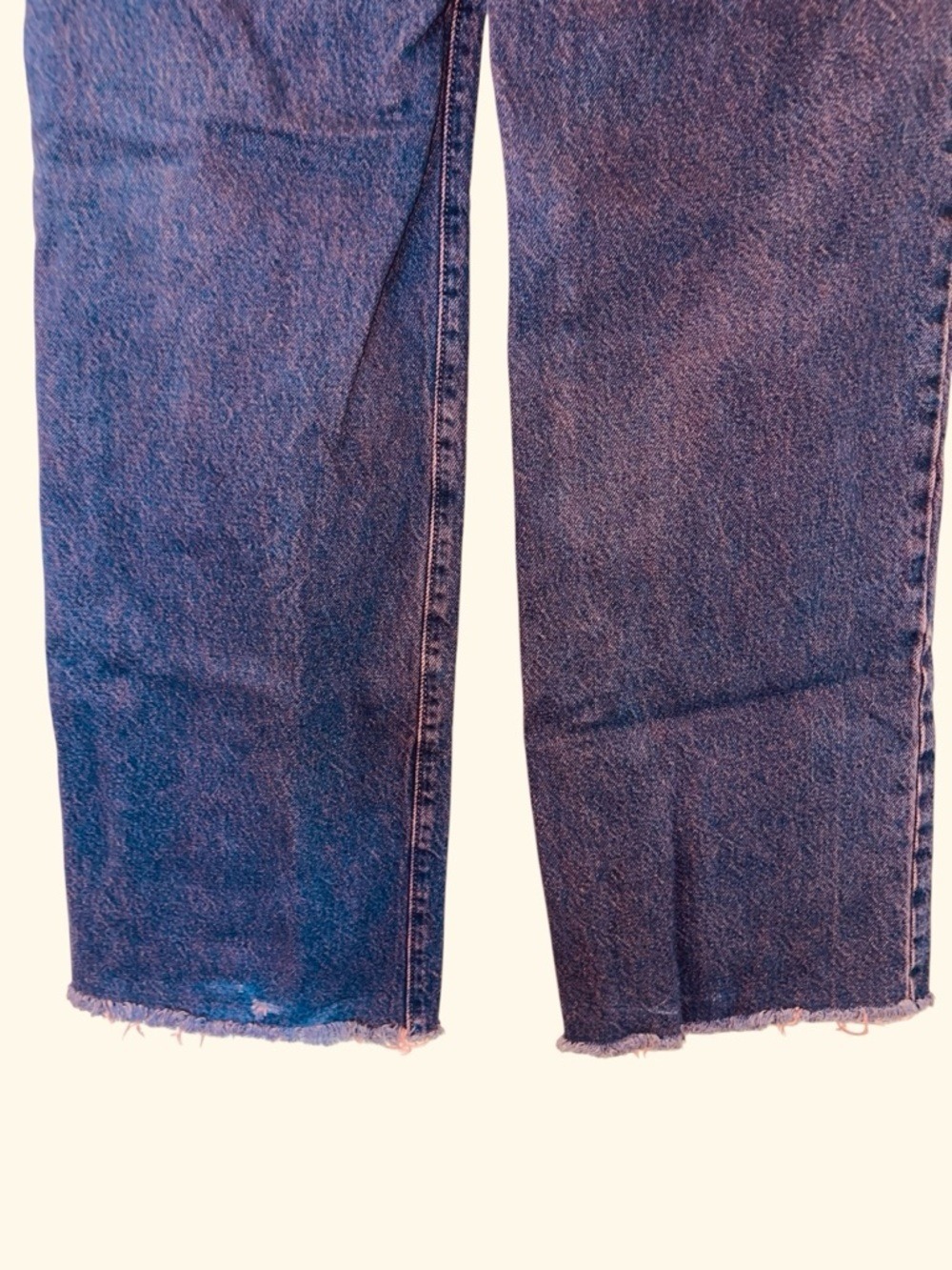 Levi's Women’s Purple Distressed Ribcage Wide Leg Denim Jeans Size 25 - Picture 5 of 5